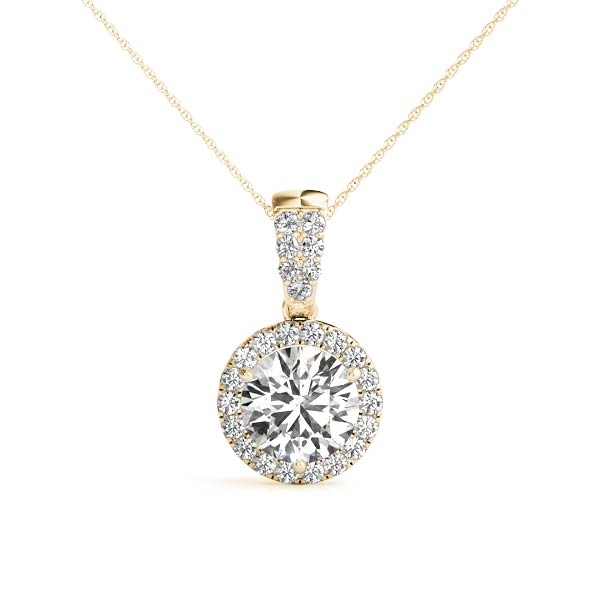 Diamond Pendant, Halo, Divine Luster