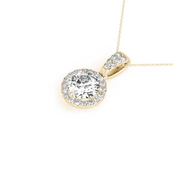 Diamond Pendant, Halo, Divine Luster