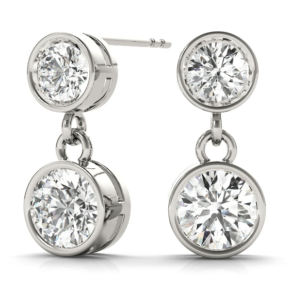 Diamond Earrings, Drop Earrings, Enchanced Elegance