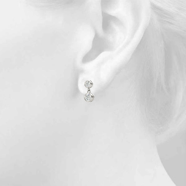 Diamond Earrings, Drop Earrings, Enchanced Elegance