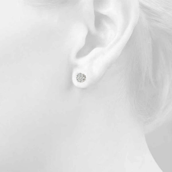 Diamond Earrings, Cluster Studs, Starry Splendor