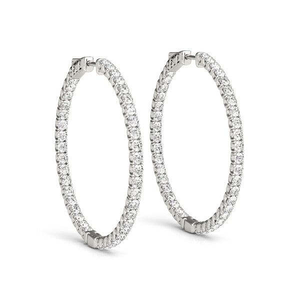 Diamond Earrings, Hoops, Aurora Sparkle