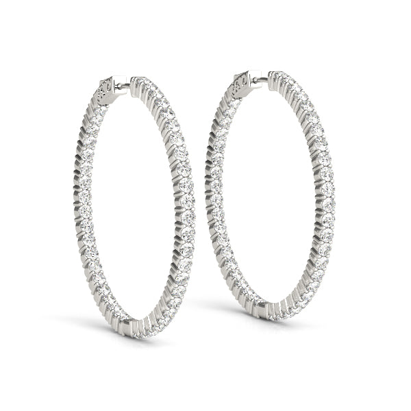 Diamond Earrings, Hoops, Infinite Spark