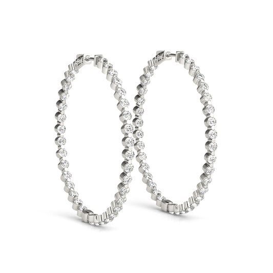 Diamond Earrings, Hoops, Eternalial Spark