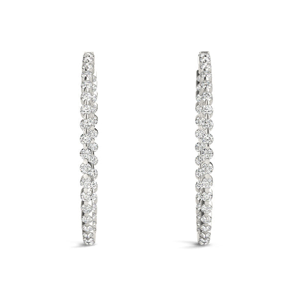 Diamond Earrings, Hoops, Eternalial Spark