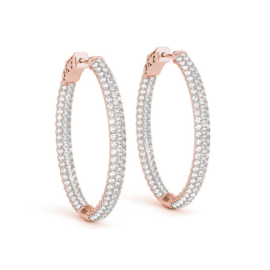 Diamond Earrings,  Hoops, Glimmering Grace