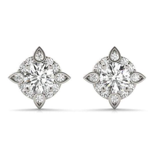 Diamond Earrings, Cluster Studs, Brilliant Drops