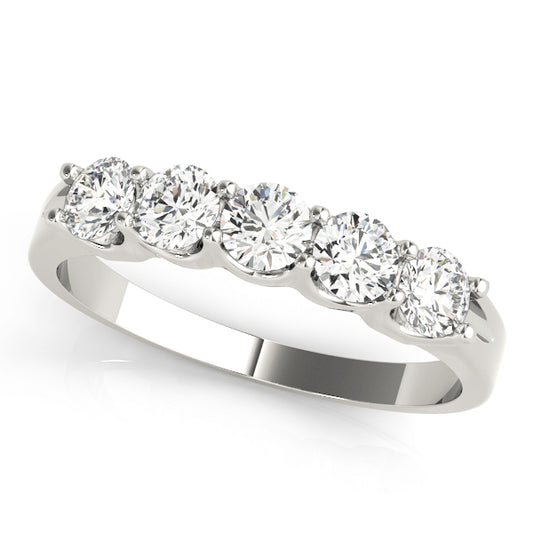 Diamond Wedding Band, Half Eternity, Cherish