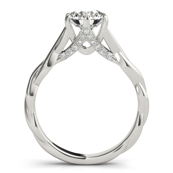 Engagement Ring Setting, Solitaire Plus, Twisted Shank, Round 6 Prong