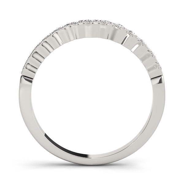 Diamond Wedding Band, Half Eternity, Iris