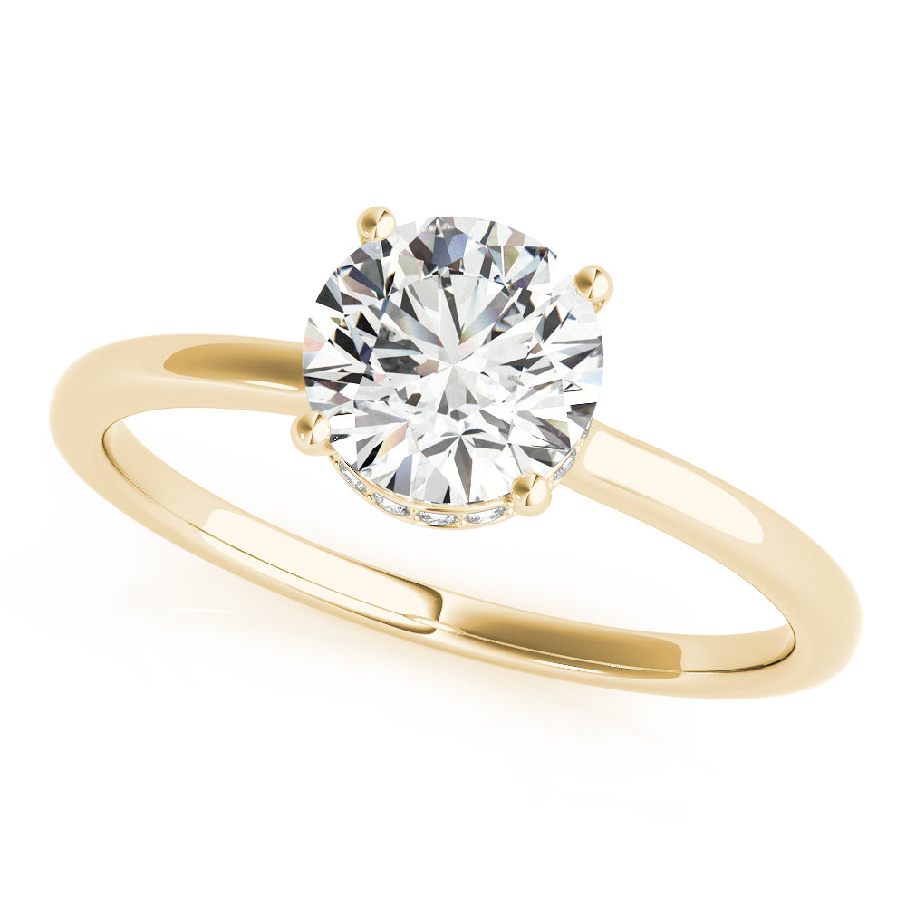 Engagement Ring Setting, Solitaire Plus, Hidden Halo Round