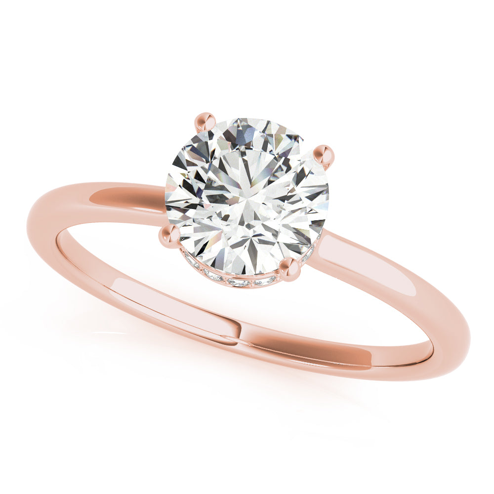 Engagement Ring Setting, Solitaire Plus, Hidden Halo Round