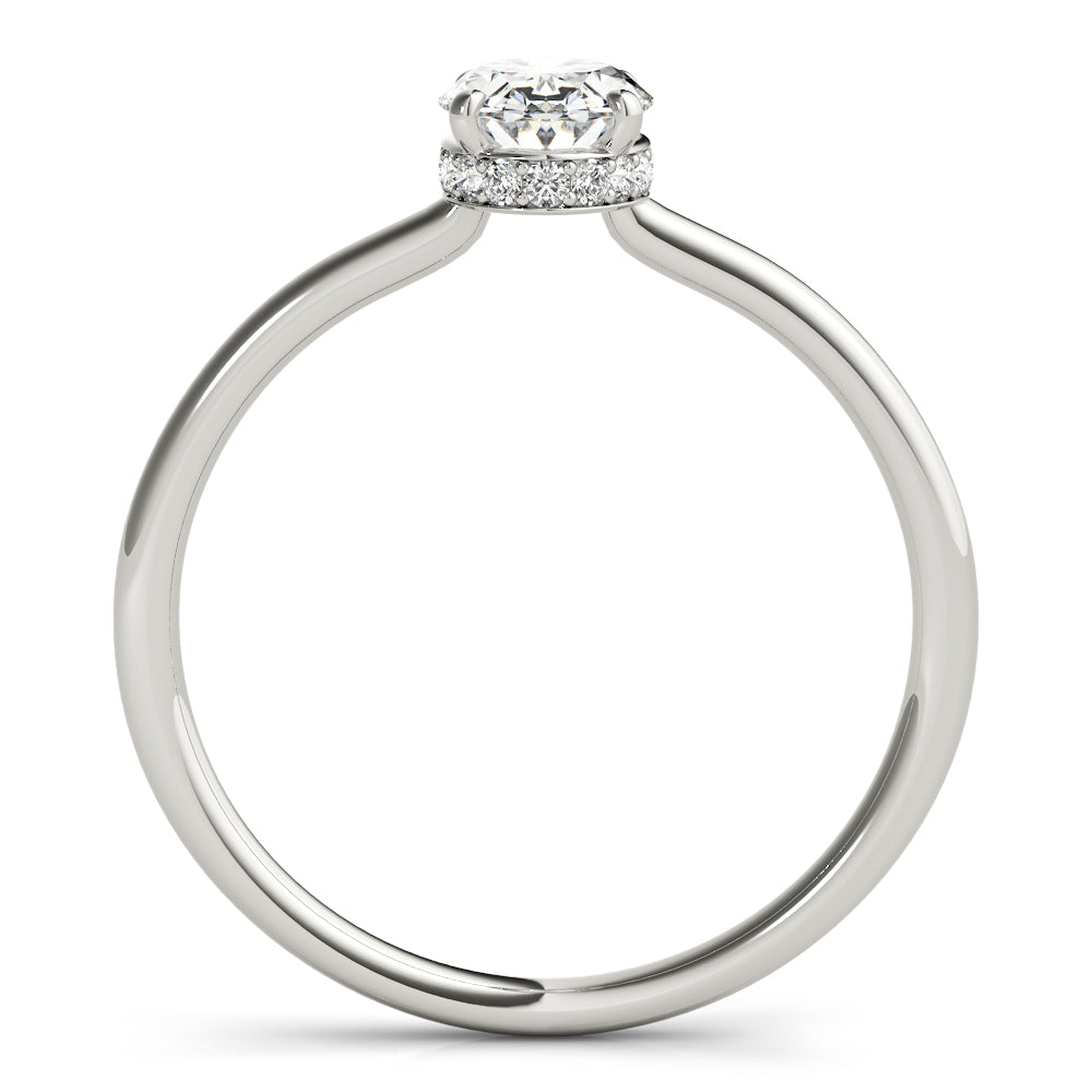 Engagement Ring Setting, Solitaire Plus, Hidden Halo Oval