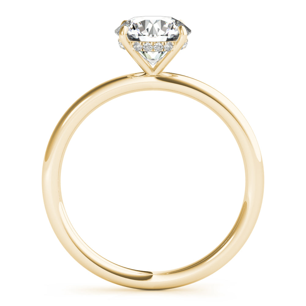 Engagement Ring Setting, Solitaire Plus, Hidden Halo Round x