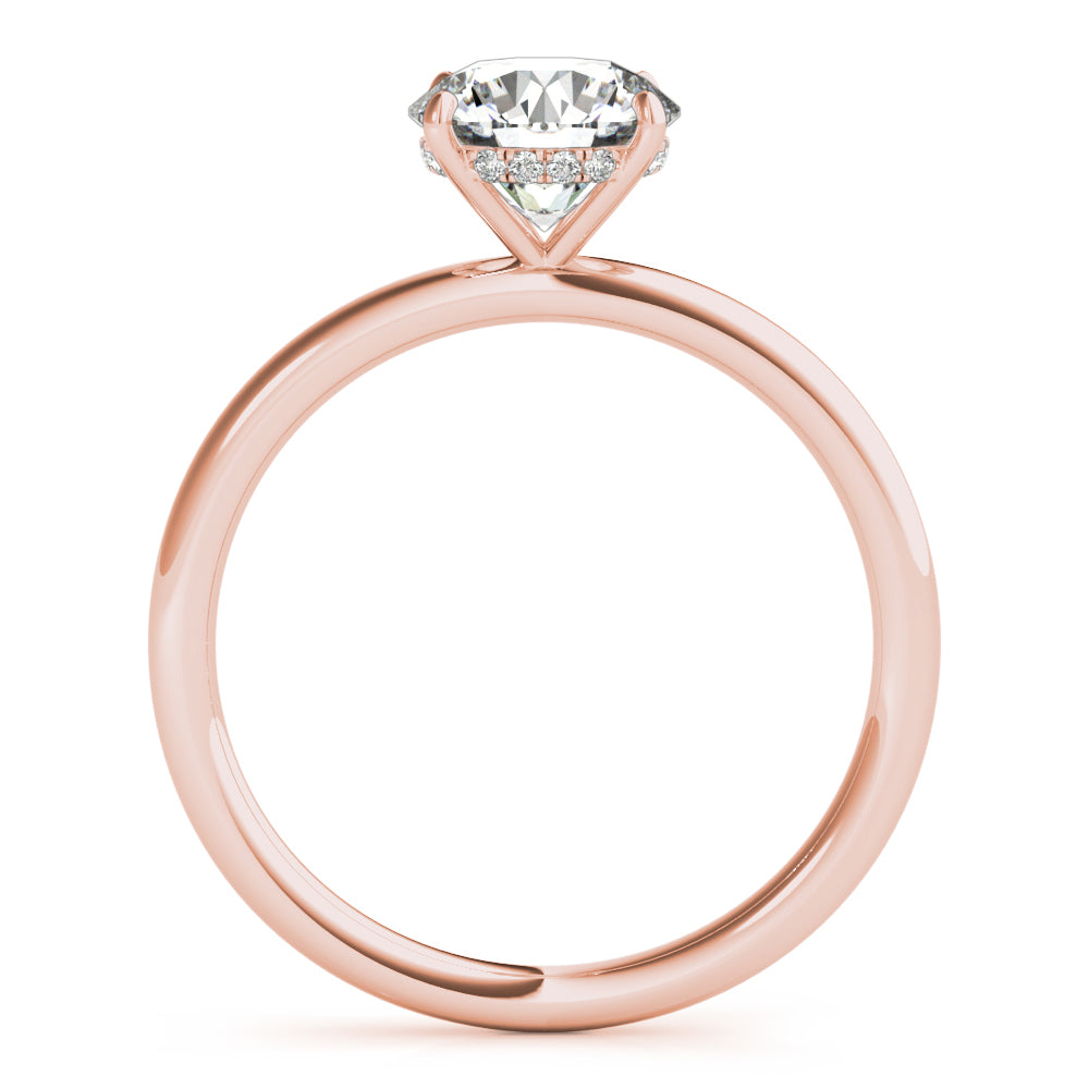 Engagement Ring Setting, Solitaire Plus, Hidden Halo Round x