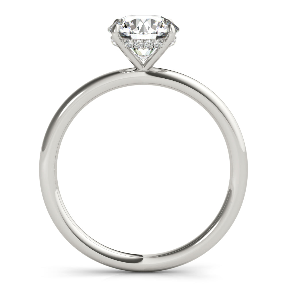 Engagement Ring Setting, Solitaire Plus, Hidden Halo Round x