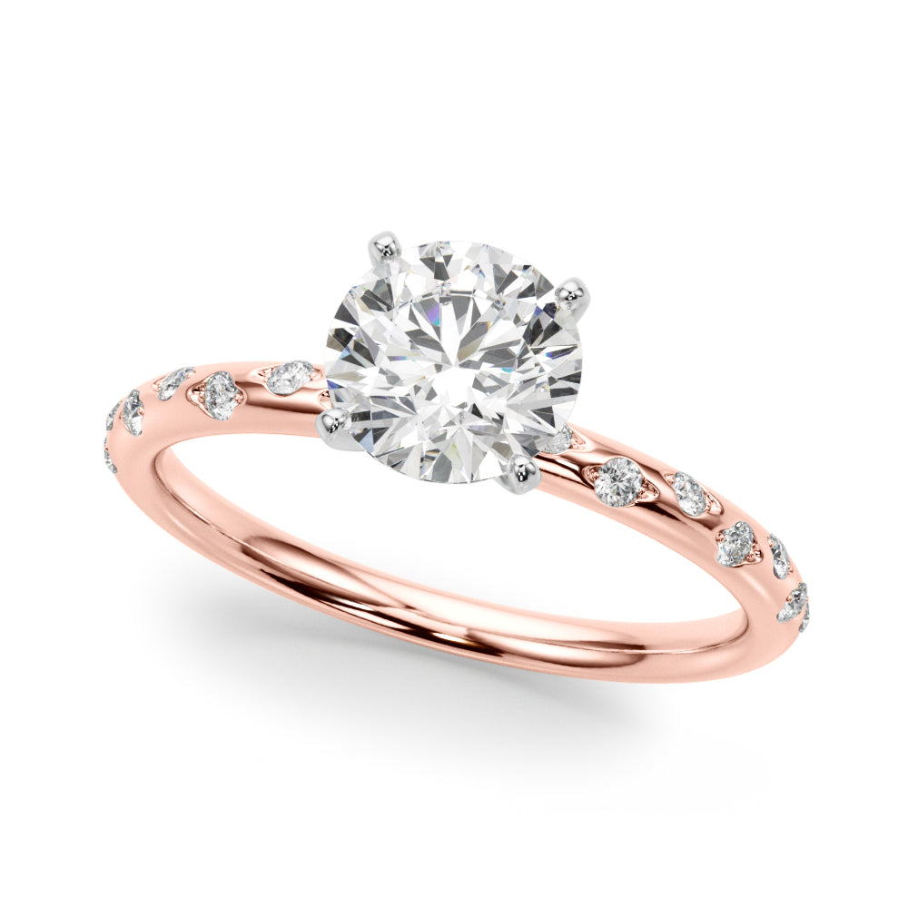 Engagement Ring Setting, Solitaire Plus, Hidden Halo , Round Love