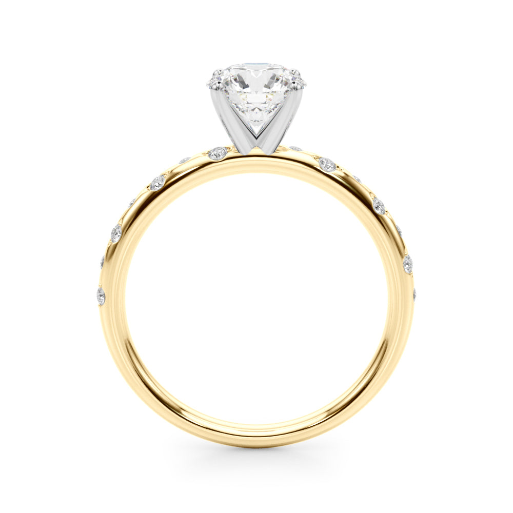 Engagement Ring Setting, Solitaire Plus, Hidden Halo , Round Love