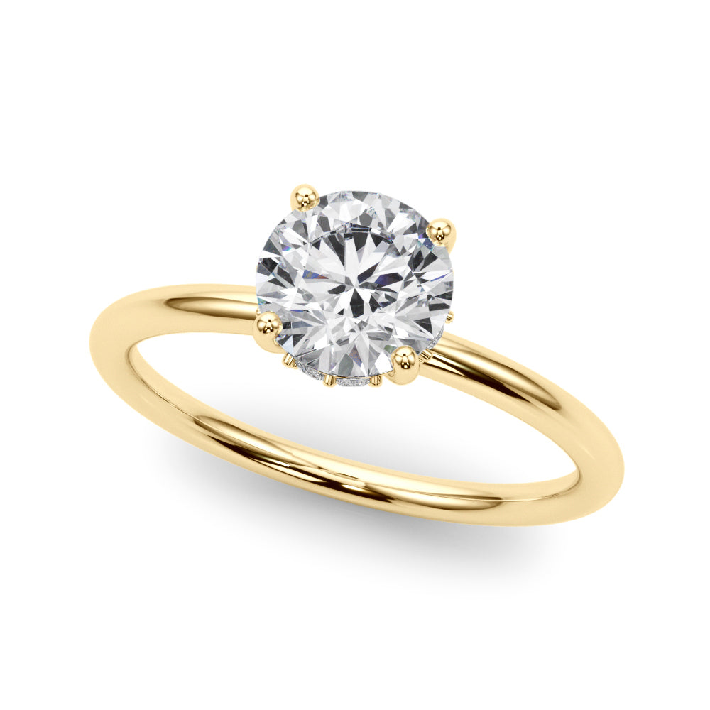 Engagement Ring Setting, Solitaire Plus, Hidden Halo , Paved, Love Spots