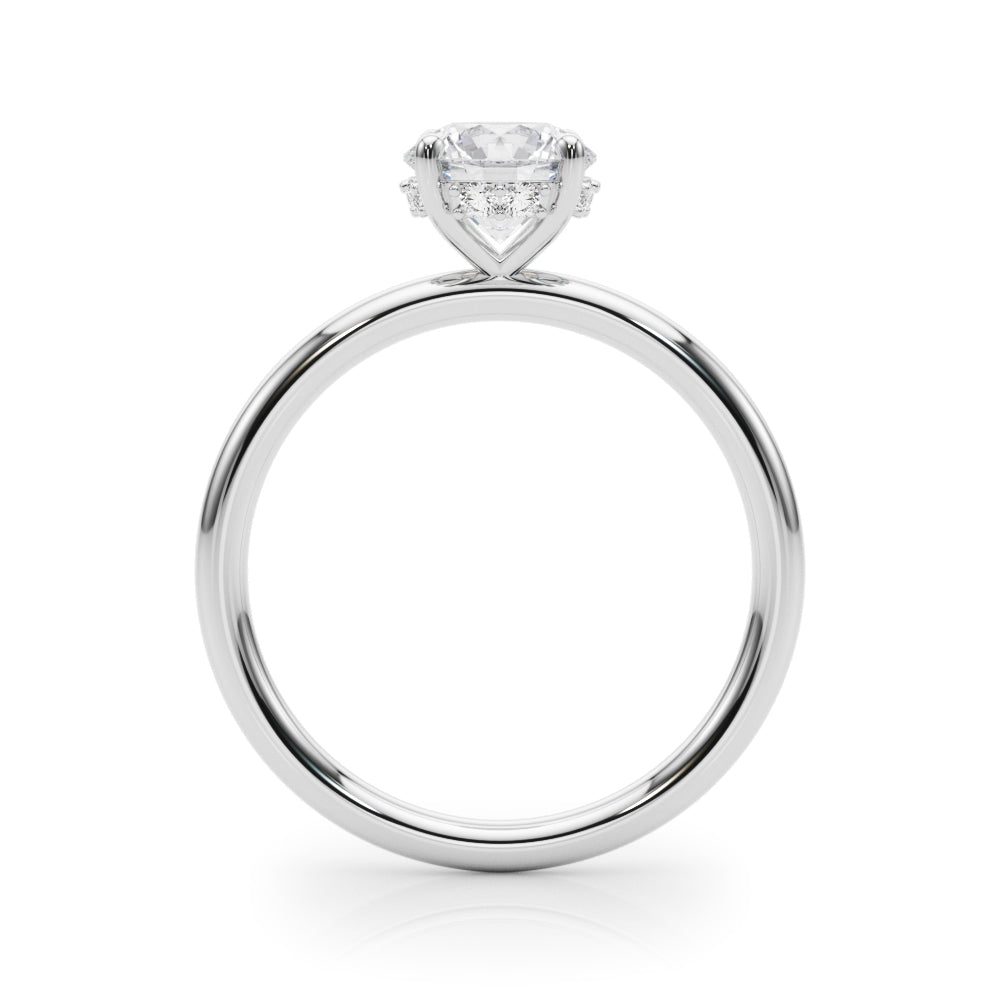 Engagement Ring Setting, Solitaire Plus, Hidden Halo , Paved, Love Spots