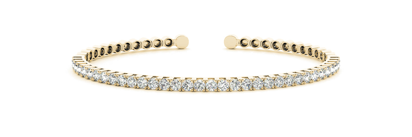 Diamond Tennis Bracelet, Open Bangle