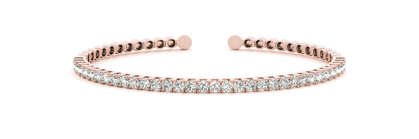 Diamond Tennis Bracelet, Open Bangle