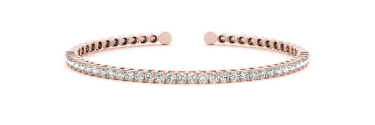 Diamond Tennis Bracelet, Open Bangle