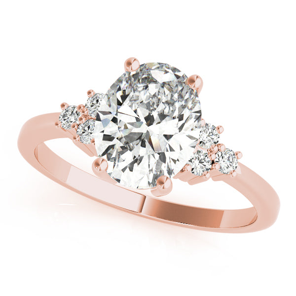 Engagement Ring Setting, Solitaire Plus, Accent Love, Oval