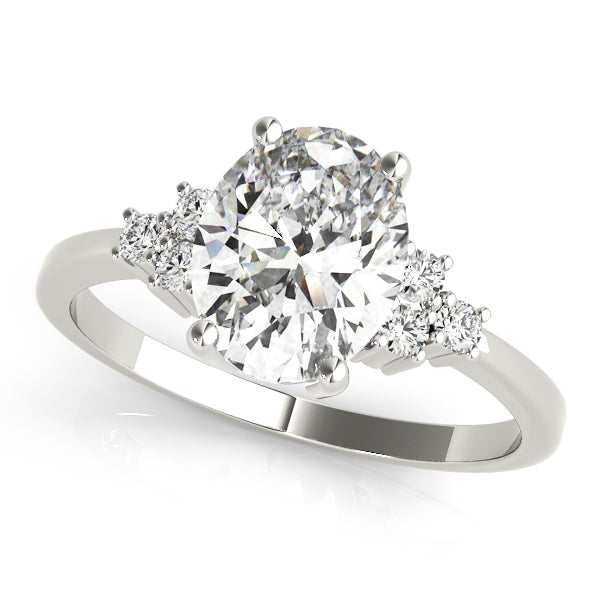 Engagement Ring Setting, Solitaire Plus, Accent Love, Oval