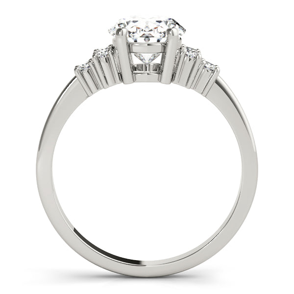 Engagement Ring Setting, Solitaire Plus, Accent Love, Oval