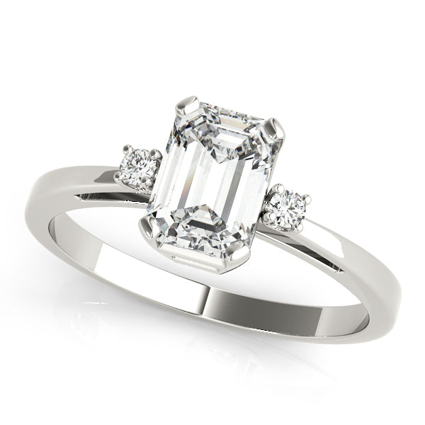 Engagement Ring Setting, Solitaire Plus, Accent Spark, Emerald