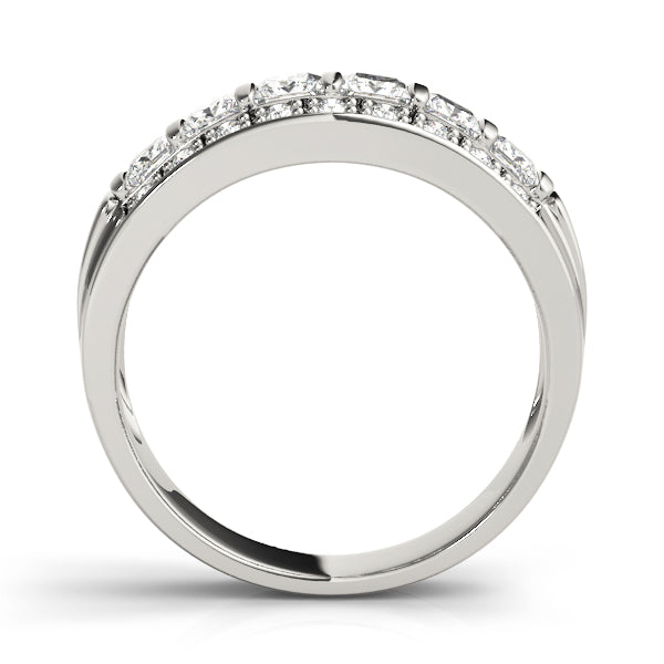 Diamond wedding Band, Multi Row, Princess