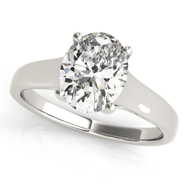 Engagement Ring Setting, Solitaire, Oval, Trellis