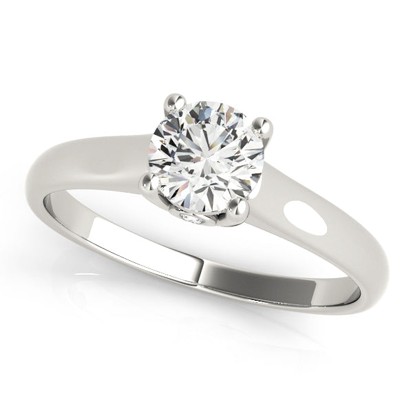 Engagement Ring Setting, Solitaire, Round, Hidden Diamond