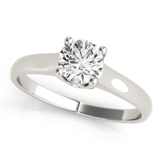 Engagement Ring Setting, Solitaire, Round, Hidden Diamond