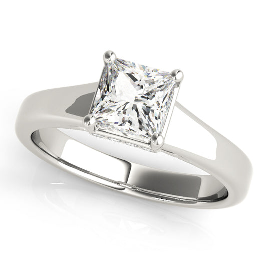 Engagement Ring Setting, Solitaire, Princess, Trellis 4P