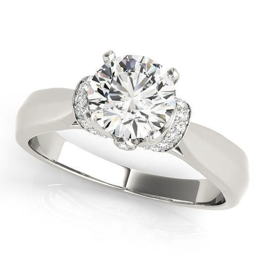 Engagement Ring Setting, Solitaire Plus, Round Accents 1