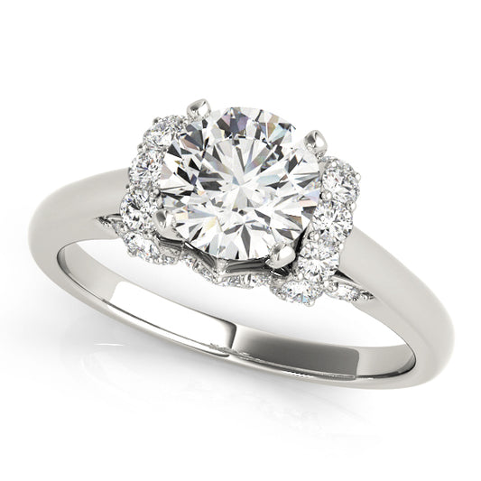 Engagement Ring Setting, Solitaire Plus, Round Accents 6