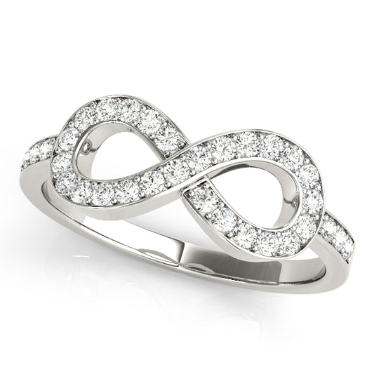 Diamond Wedding Band, Paved, Infinity