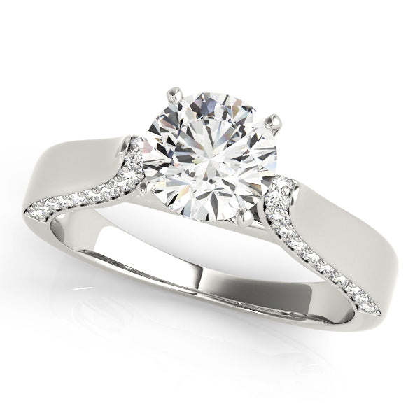 Engagement Ring Setting, Solitaire Plus, Round Accents 7