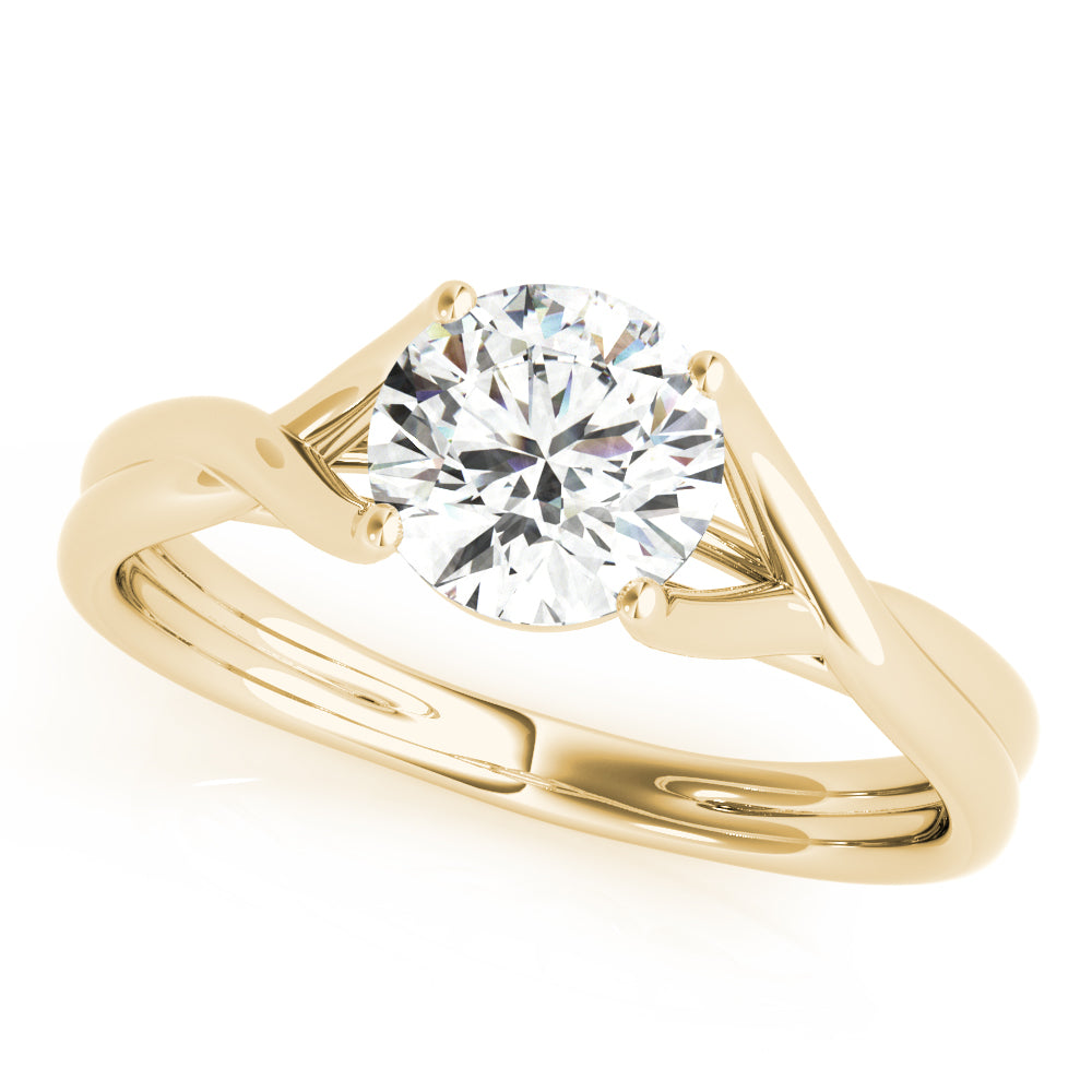 Engagement Ring Setting, Solitaire, Round, Twisted Love