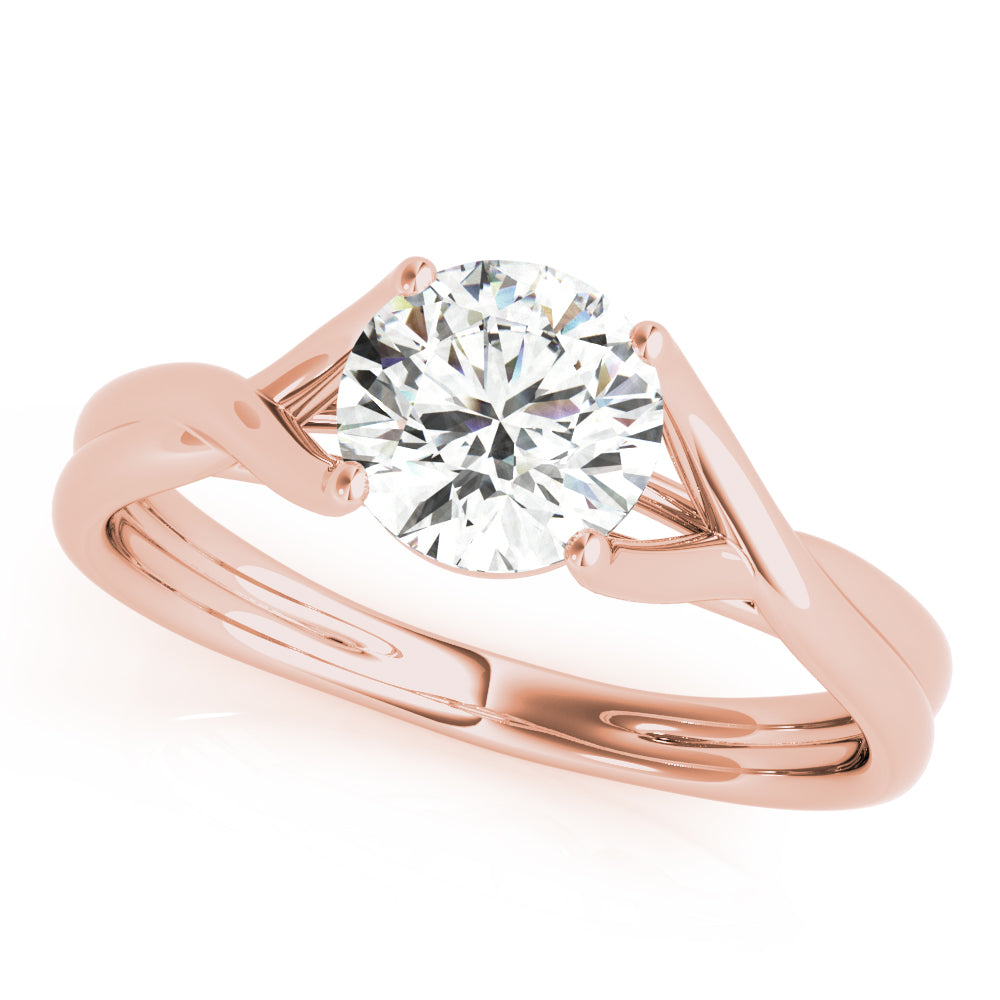 Engagement Ring Setting, Solitaire, Round, Twisted Love