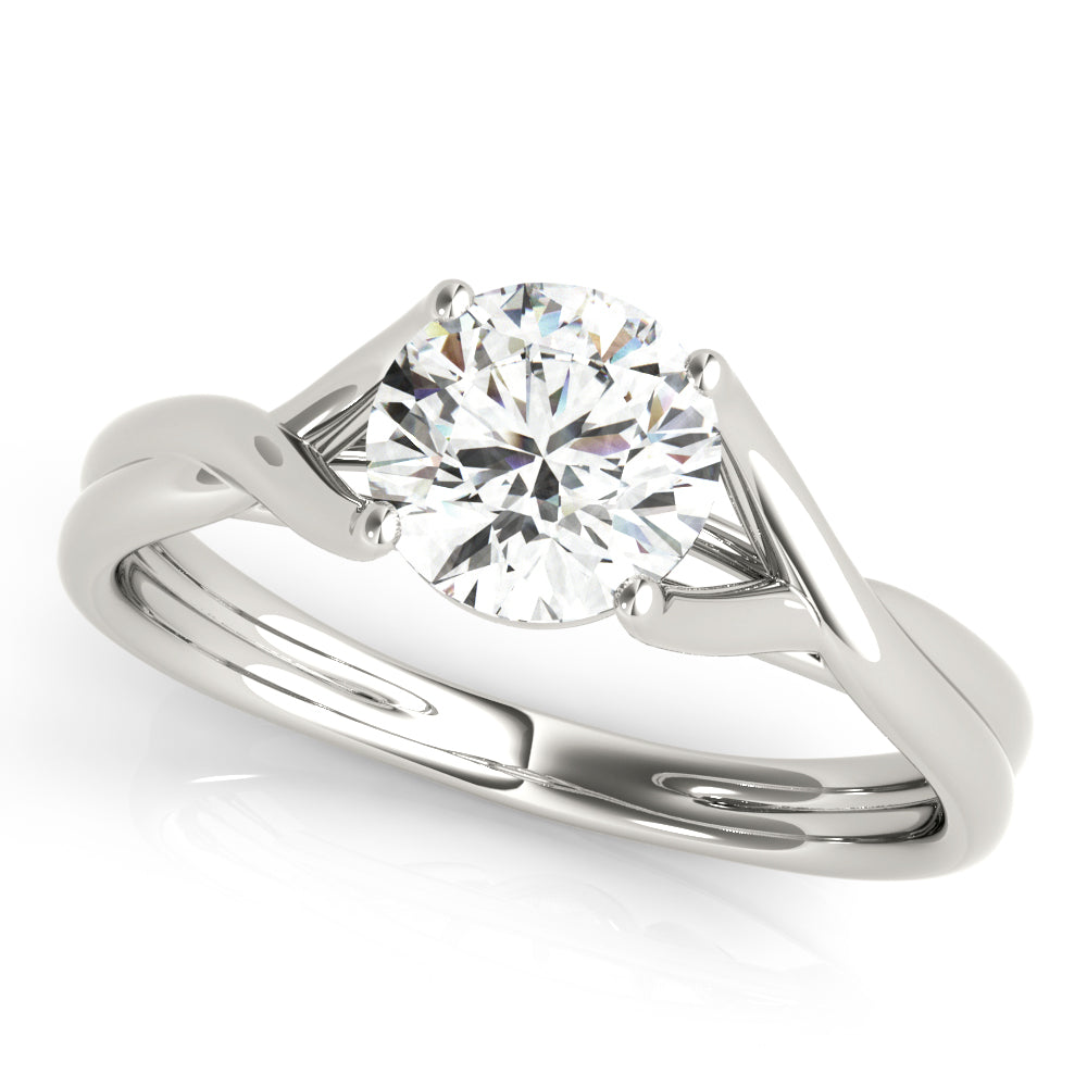 Engagement Ring Setting, Solitaire, Round, Twisted Love