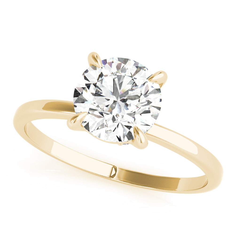 Engagement Ring Setting, Solitaire Plus, Hidden Halo , Round Cut Diamond