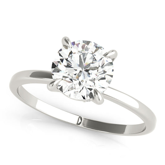 Engagement Ring Setting, Solitaire Plus, Hidden Halo , Round Cut Diamond