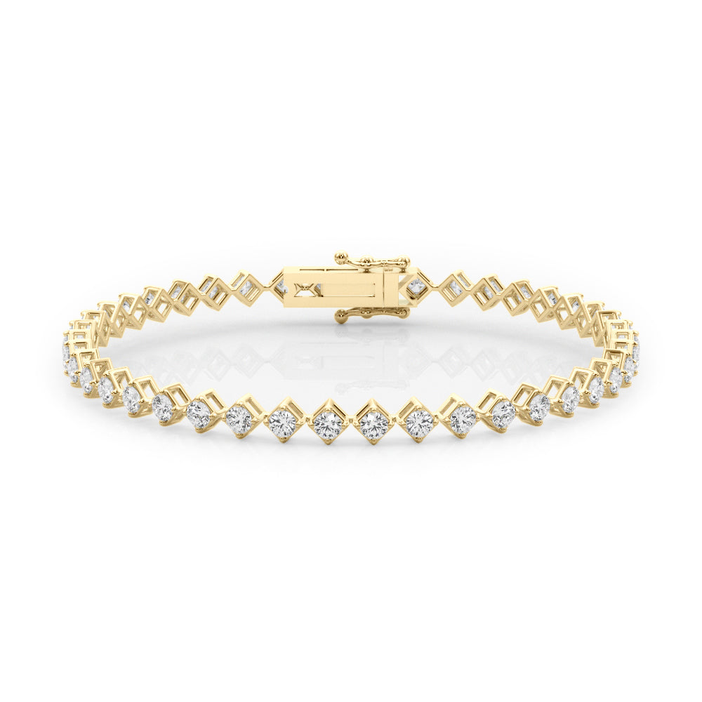 Diamond Tennis Bracelet, Shimmering Angles