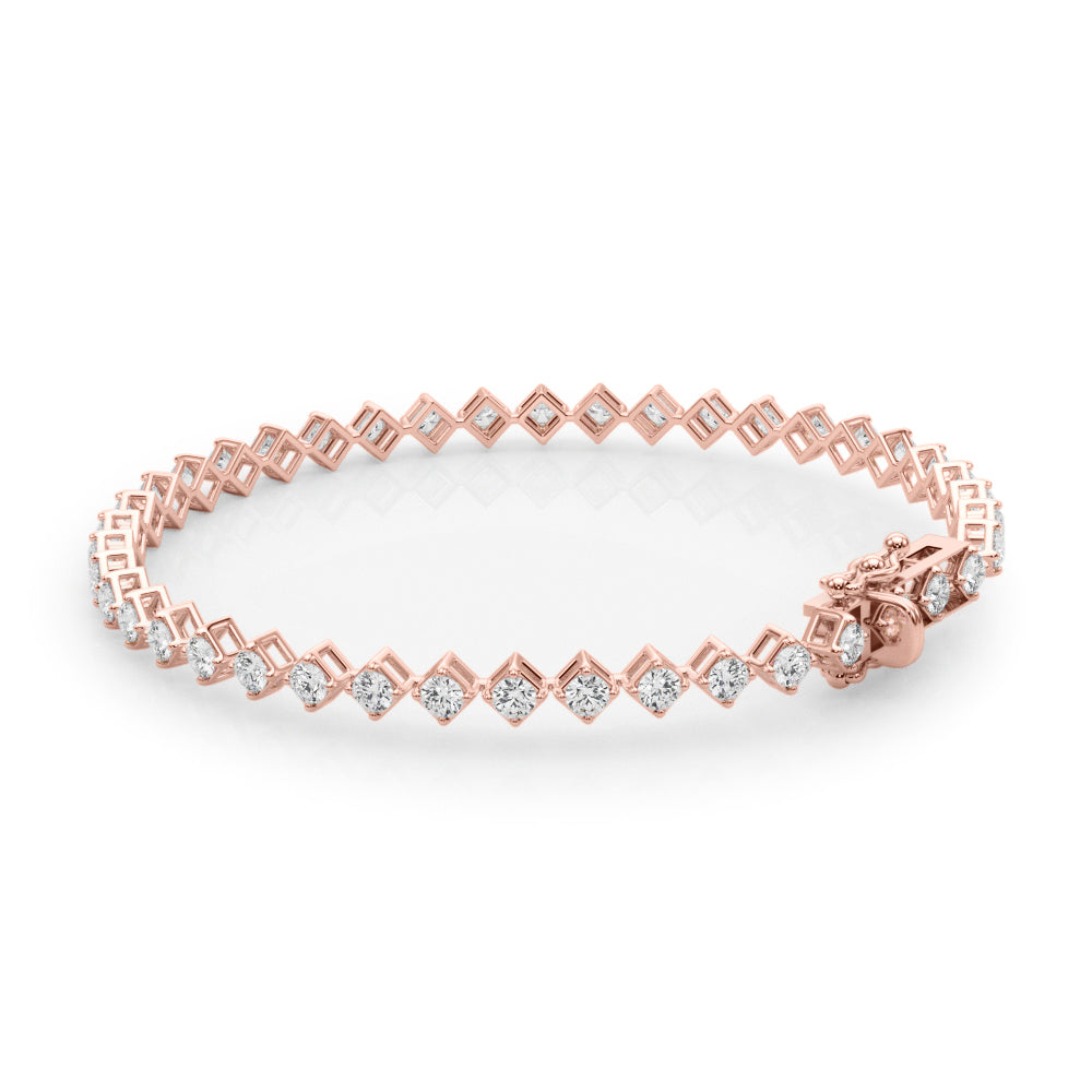 Diamond Tennis Bracelet, Shimmering Angles