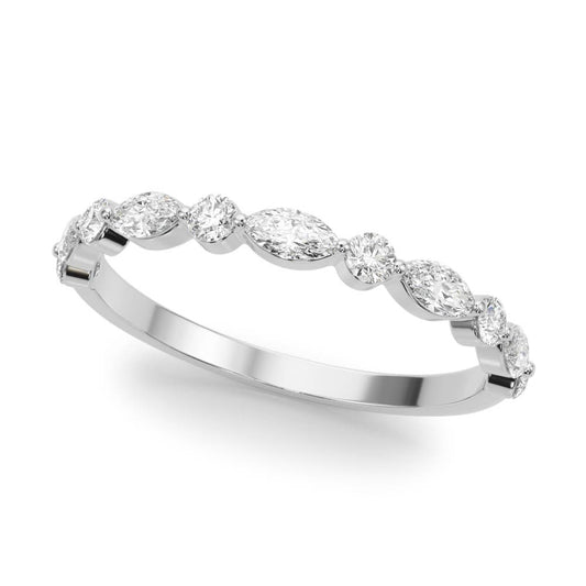 Diamond Wedding Band, Fashio, Marquise and Round