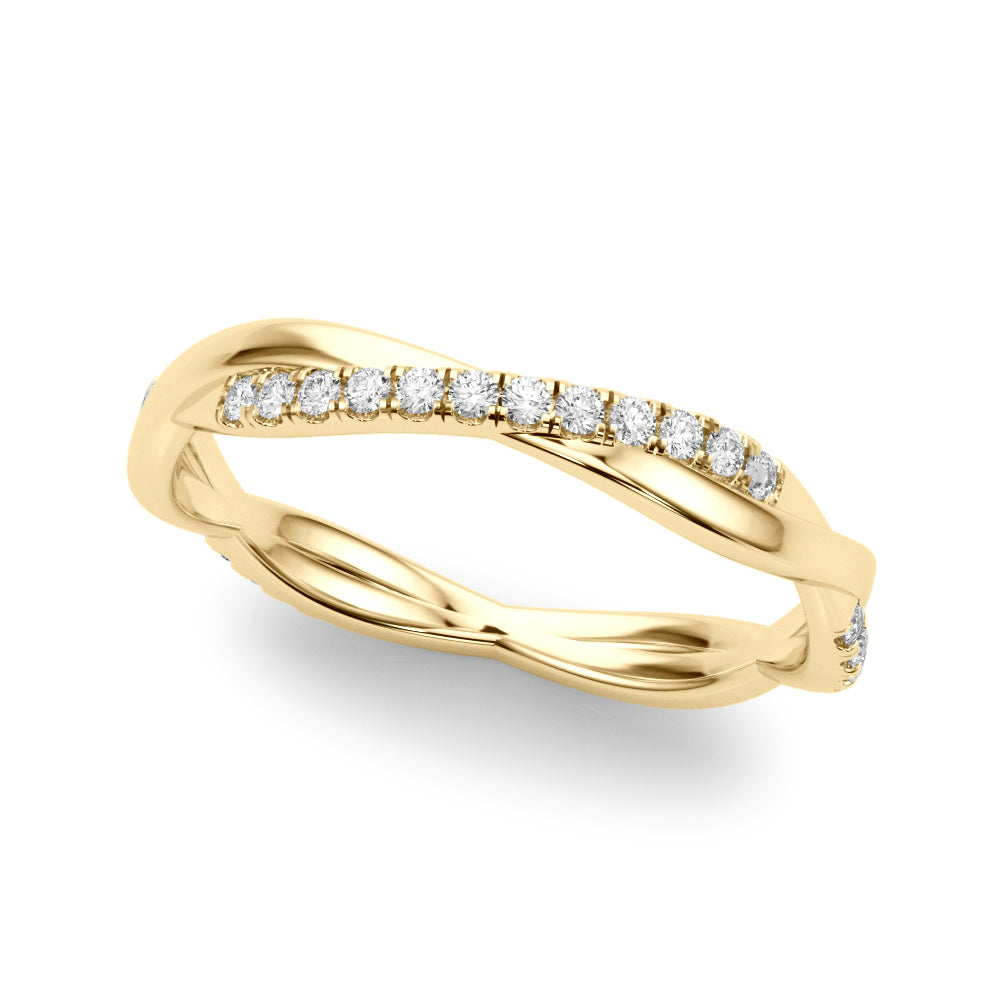 Diamond Wedding Band, Twisted, Elegance