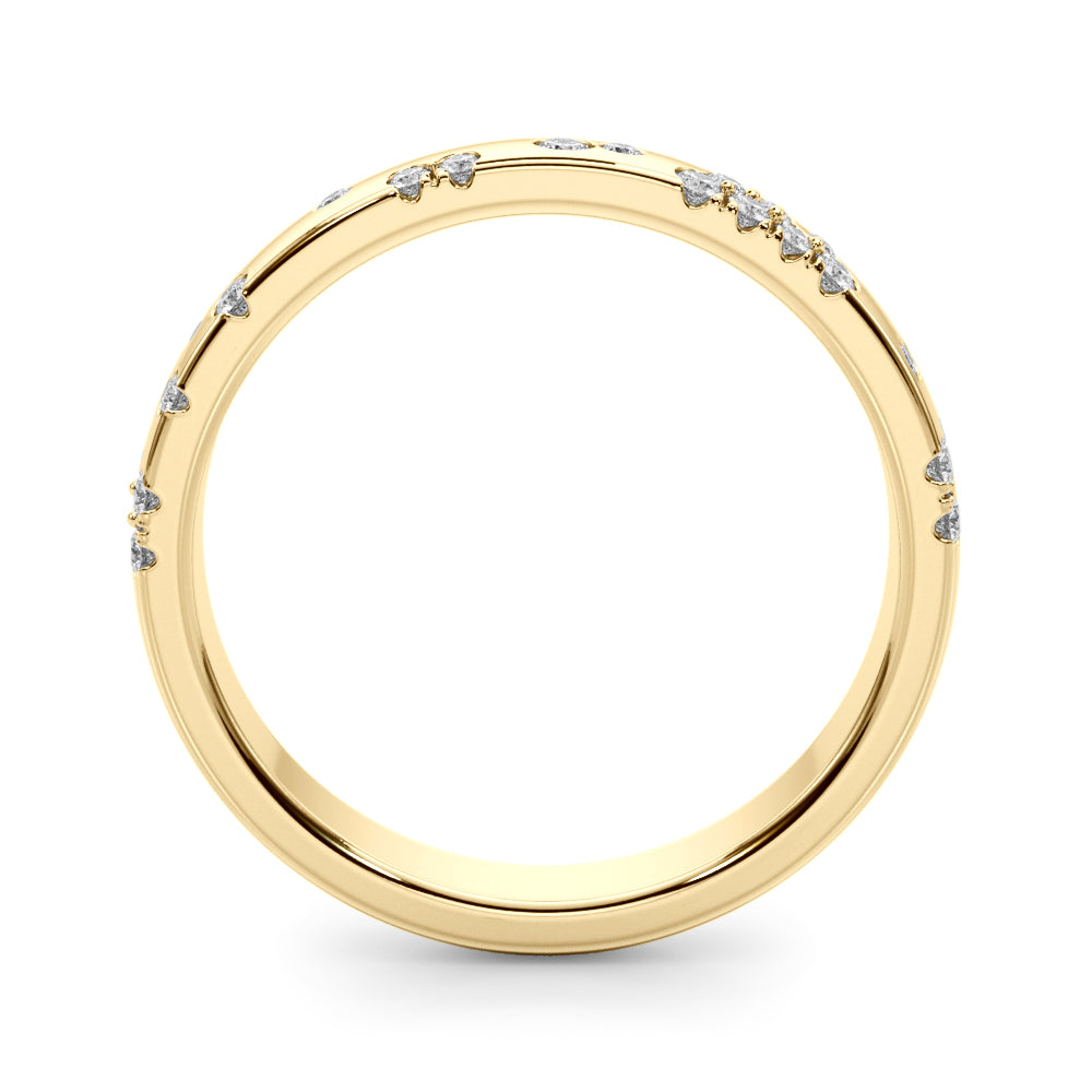 Diamond Wedding Band, Bezel. Starry